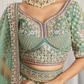 Elegant Bridal Net Lehenga with Gotapatti & Moti Work