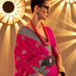 Chaap Handloom Weaving Silk Banarasi Saree with Traditional Charm