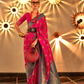 Chaap Handloom Weaving Silk Banarasi Saree with Traditional Charm