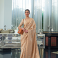Classic Lucknowi Saree with Elegant Chikankari Silk Weaving Touch