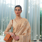 Classic Lucknowi Saree with Elegant Chikankari Silk Weaving Touch