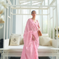 Classic Lucknowi Saree with Elegant Chikankari Silk Weaving Touch