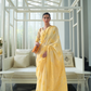 Classic Lucknowi Saree with Elegant Chikankari Silk Weaving Touch