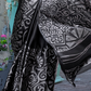 Contemporary Print Satin Crepe Saree with Chic Glossy Drape