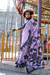 Contemporary Print Satin Crepe Saree with Chic Glossy Drape
