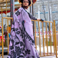 Contemporary Print Satin Crepe Saree with Chic Glossy Drape