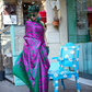 Contemporary Print Satin Crepe Saree with Chic Glossy Drape