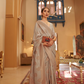 Handloom Woven Saree with Rich Copper Zari Detailing
