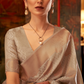 Handloom Woven Saree with Rich Copper Zari Detailing