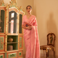 Handloom Woven Saree with Rich Copper Zari Detailing