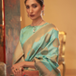 Handloom Woven Saree with Rich Copper Zari Detailing