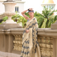 Cotton Linen Silk Saree with Subtle Texture - LaVante Fashion