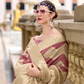 Cotton Linen Silk Saree with Subtle Texture - LaVante Fashion
