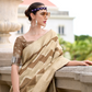 Cotton Linen Silk Saree with Subtle Texture - LaVante Fashion