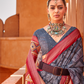 Graceful Patola Print Saree Set in Soft Cotton Silk Fabric