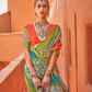 Graceful Patola Print Saree Set in Soft Cotton Silk Fabric