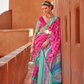 Graceful Patola Print Saree Set in Soft Cotton Silk Fabric