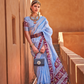 Graceful Patola Print Saree Set in Soft Cotton Silk Fabric