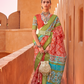 Graceful Patola Print Saree Set in Soft Cotton Silk Fabric