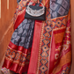 Graceful Patola Print Saree Set in Soft Cotton Silk Fabric