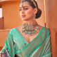 Graceful Patola Print Saree Set in Soft Cotton Silk Fabric