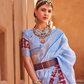 Graceful Patola Print Saree Set in Soft Cotton Silk Fabric