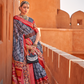 Graceful Patola Print Saree Set in Soft Cotton Silk Fabric
