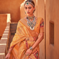 Graceful Patola Print Saree Set in Soft Cotton Silk Fabric