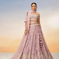 Chiffon Sequins And Thread Embroidery Lehenga Choli Dupatta