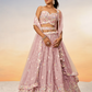 Chiffon Sequins And Thread Embroidery Lehenga Choli Dupatta