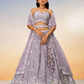 Chiffon Sequins And Thread Embroidery Lehenga Choli Dupatta