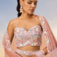 Chiffon Sequins And Thread Embroidery Lehenga Choli Dupatta