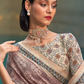 Printed Silk Blend Saree with Artistic Traditional Motifs