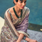 Printed Silk Blend Saree with Artistic Traditional Motifs