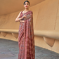 Printed Silk Blend Saree with Artistic Traditional Motifs