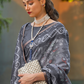 Printed Silk Blend Saree with Artistic Traditional Motifs