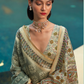 Printed Silk Blend Saree with Artistic Traditional Motifs