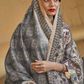 Printed Silk Blend Saree with Artistic Traditional Motifs