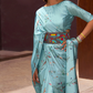 Digital Printed Satin Creep Saree with Smooth Silken Drape