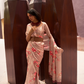 Digital Printed Satin Creep Saree with Smooth Silken Drape