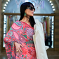 Digital Print Satin Crepe Saree with Soft Glossy Drape