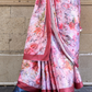 Digital Print Satin Crepe Saree with Soft Glossy Drape