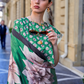Digital Print Satin Crepe Saree with Soft Glossy Drape
