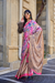 Digital Print Satin Crepe Saree with Soft Glossy Drape