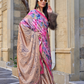 Digital Print Satin Crepe Saree with Soft Glossy Drape