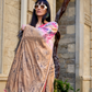 Digital Print Satin Crepe Saree with Soft Glossy Drape