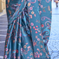 Digital Print Satin Crepe Saree with Soft Glossy Drape