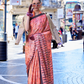 Digital Print Satin Crepe Saree with Soft Glossy Drape