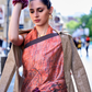 Digital Print Satin Crepe Saree with Soft Glossy Drape