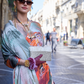Digital Print Satin Crepe Saree with Soft Glossy Drape